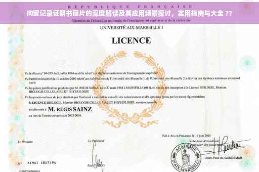 拘留记录证明书图片的深度解读及其应用场景探讨，实用指南与大全 ??