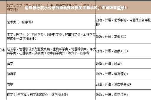 解析银行流水公章的重要性及相关注意事项，不可随意盖章！