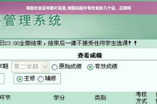 洛阳毕业证书图片高清,洛阳科技中专毕业发几个证，正规吗