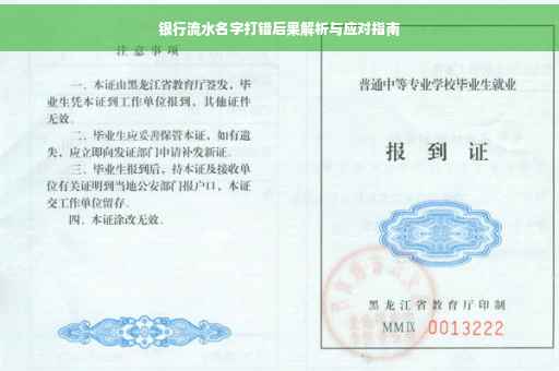 银行流水名字打错后果解析与应对指南