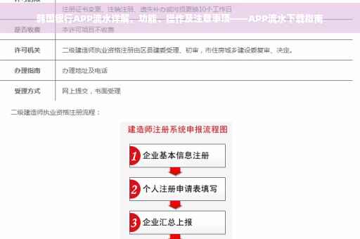 韩国银行APP流水详解，功能、操作及注意事项——APP流水下载指南