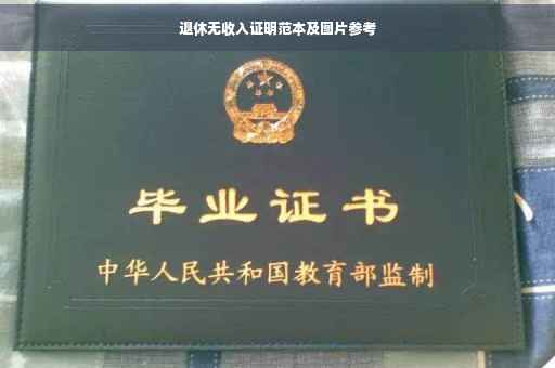 退休无收入证明范本及图片参考