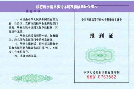银行流水清单格式详解及模板图片介绍??