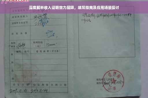 深度解析收入证明效力层级，填写指南及应用场景探讨