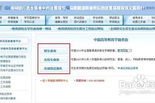 揭秘银行流水账单中的消费细节，深度解读账单背后的消费真相与含义解析??