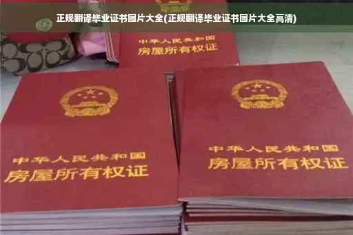正规翻译毕业证书图片大全(正规翻译毕业证书图片大全高清)
