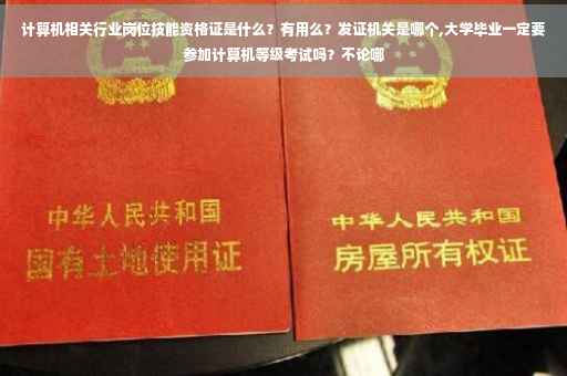 计算机相关行业岗位技能资格证是什么？有用么？发证机关是哪个,大学毕业一定要参加计算机等级考试吗？不论哪