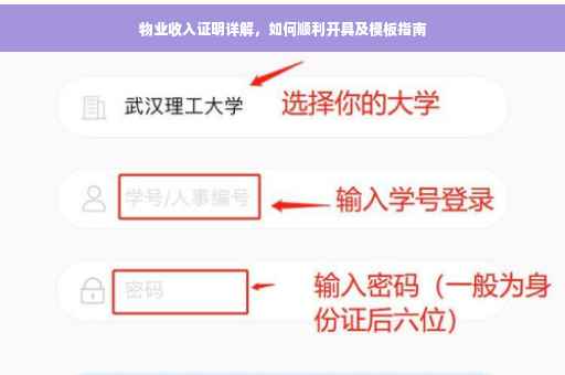 物业收入证明详解，如何顺利开具及模板指南