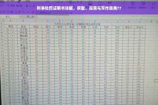 刑事处罚证明书详解，获取、应用与写作指南??