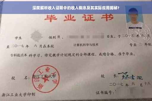 深度解析收入证明中的收入概念及其实际应用揭秘?