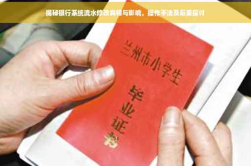 揭秘银行系统流水修改真相与影响，操作手法及后果探讨