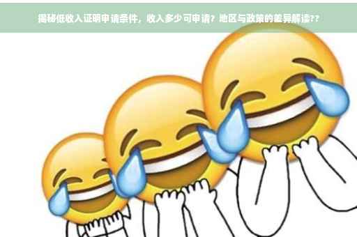 揭秘低收入证明申请条件，收入多少可申请？地区与政策的差异解读??