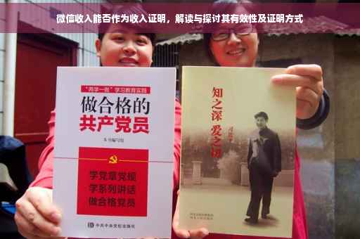 微信收入能否作为收入证明，解读与探讨其有效性及证明方式