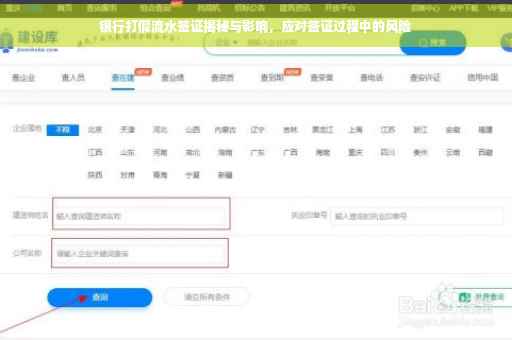 银行打假流水签证揭秘与影响，应对签证过程中的风险