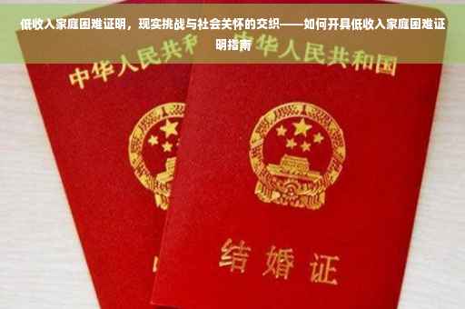 低收入家庭困难证明，现实挑战与社会关怀的交织——如何开具低收入家庭困难证明指南