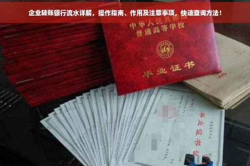 企业转账银行流水详解，操作指南、作用及注意事项，快速查询方法！