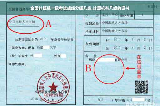 全国计算机一级考试成绩分哪几类,计算机有几级的证书