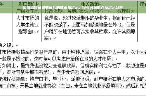 闽清离婚证明书背后的故事与启示，探寻开具地点及启示分析
