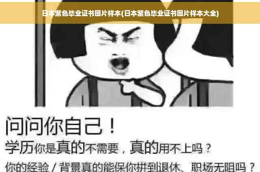 日本紫色毕业证书图片样本(日本紫色毕业证书图片样本大全)