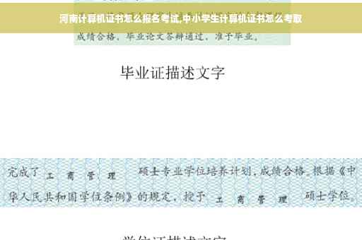 河南计算机证书怎么报名考试,中小学生计算机证书怎么考取