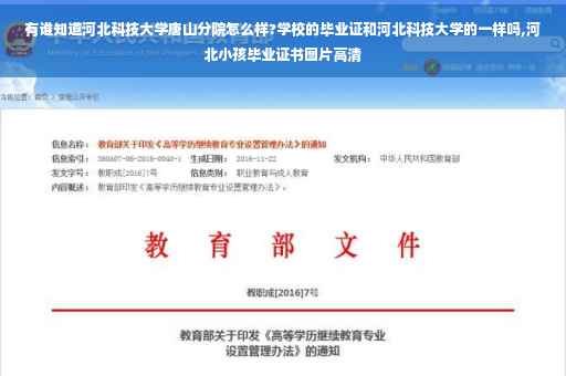 有谁知道河北科技大学唐山分院怎么样?学校的毕业证和河北科技大学的一样吗,河北小孩毕业证书图片高清