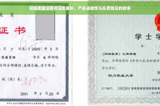 冠珠质量证明书深度解析，产品卓越性与品质背后的故事