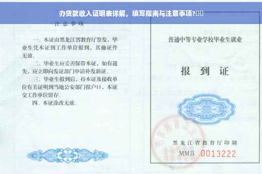 办贷款收入证明表详解，填写指南与注意事项?⚡️