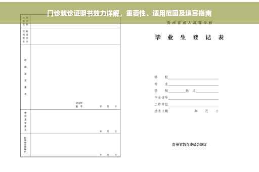 门诊就诊证明书效力详解，重要性、适用范围及填写指南