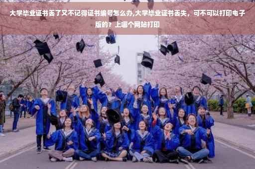 大学毕业证书丢了又不记得证书编号怎么办,大学毕业证书丢失，可不可以打印电子版的？上哪个网站打印
