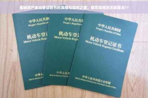 揭秘房产未出售证明书的真相与应对之策，撰写指南及关键要点??