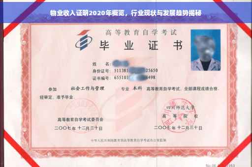 物业收入证明2020年概览，行业现状与发展趋势揭秘