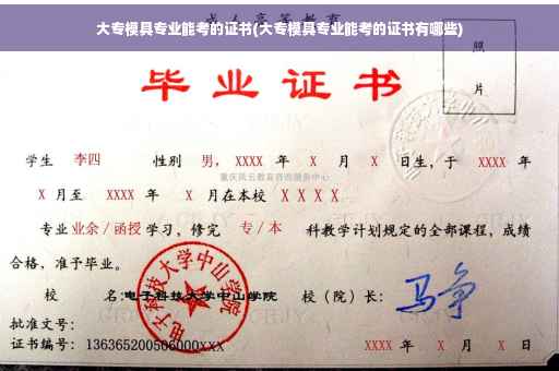 大专模具专业能考的证书(大专模具专业能考的证书有哪些)