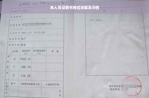本人写证明书格式详解及示例