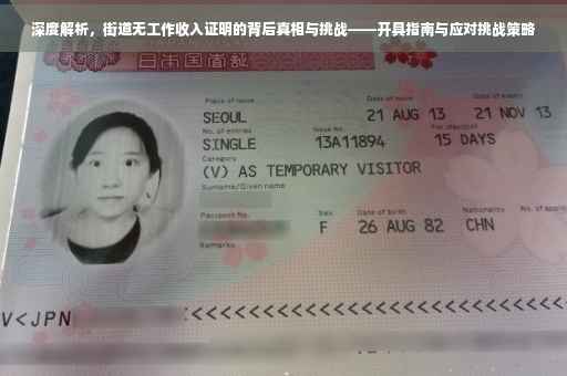 深度解析，街道无工作收入证明的背后真相与挑战——开具指南与应对挑战策略