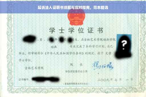 起诉法人证明书详解与应对指南，范本精选