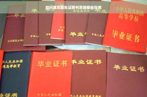 如何撰写股东证明书及其模板指南