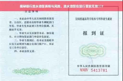 揭秘银行流水造假真相与风险，流水造假在银行面前无效⚡️?