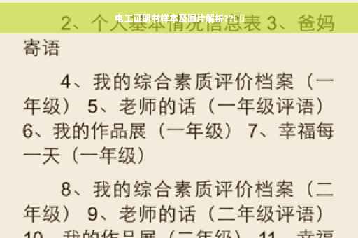 电工证明书样本及图片解析??⚡️