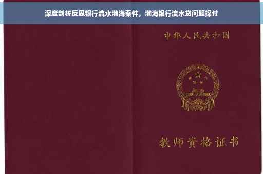 深度剖析反思银行流水渤海案件，渤海银行流水贷问题探讨