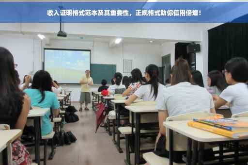 收入证明格式范本及其重要性，正规格式助你信用倍增！
