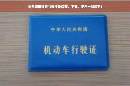免费聘用证明书模板及指南，下载、使用一键搞定！