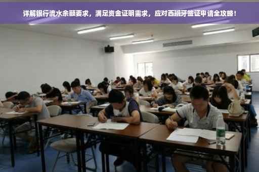详解银行流水余额要求，满足资金证明需求，应对西班牙签证申请全攻略！
