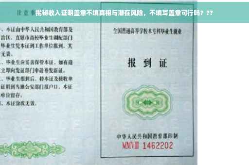 揭秘收入证明盖章不填真相与潜在风险，不填写盖章可行吗？??