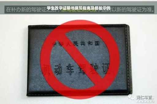 学生改字证明书撰写指南及模板示例