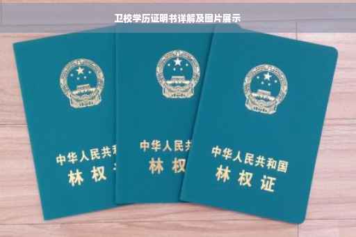 卫校学历证明书详解及图片展示