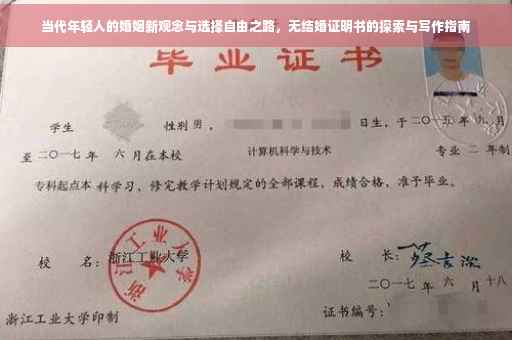 当代年轻人的婚姻新观念与选择自由之路，无结婚证明书的探索与写作指南