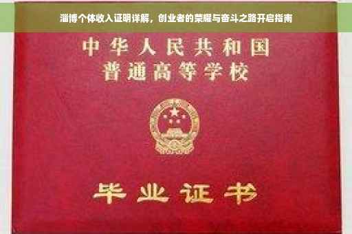 淄博个体收入证明详解，创业者的荣耀与奋斗之路开启指南