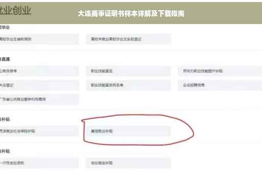 大连商事证明书样本详解及下载指南