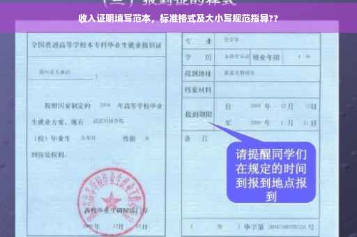 收入证明填写范本，标准格式及大小写规范指导??