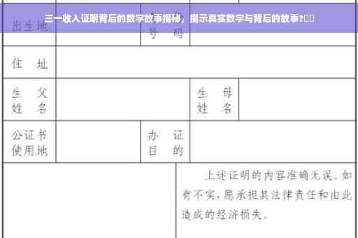 三一收入证明背后的数字故事揭秘，揭示真实数字与背后的故事?⚡️
